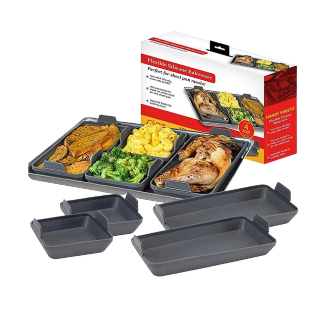 4PCS a Set Nonstick Bakeware Set Safe To Use And Easy To Clean Silicone Baking Pan Dividers