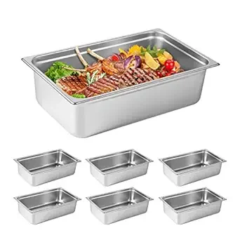 Stainless Steel 1/4 Gastronorm Container Food Tray Pan Hotel & Restaurant Buffet Metal Food Box Gn Pan