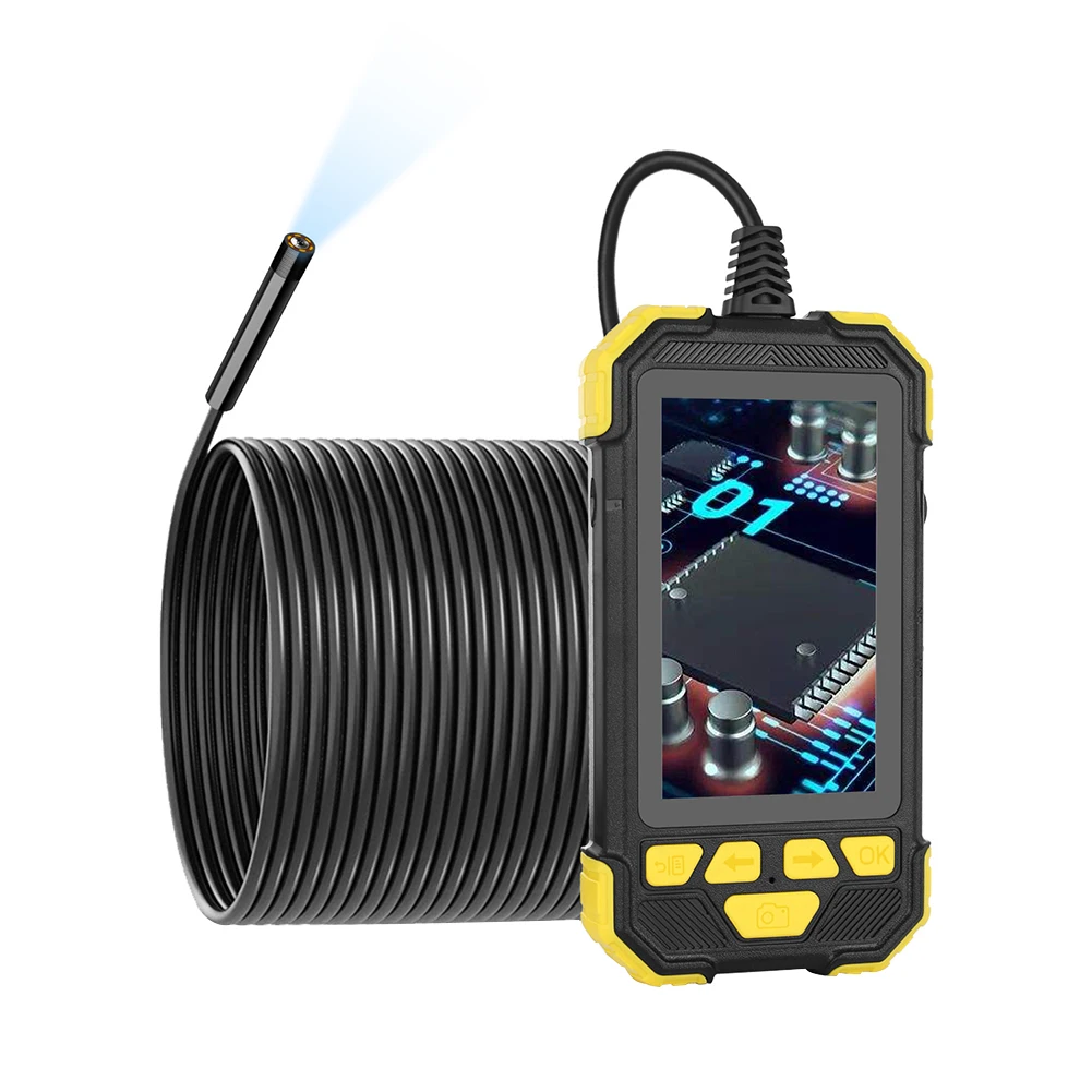 Y19 Handheld endoscope Camera 4.3inch screen 5.5mm lens 1080P 5M rigid cable 8led portable inspection camera video borescope