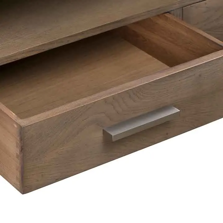 Высококачественный журнальный столик из массива дуба темной воды в европейском антикварном стиле для гостиной