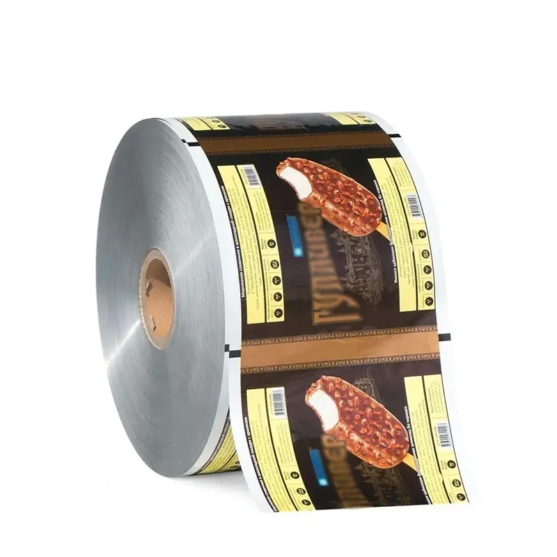 Custom mPrinting Metallized Composite Flexible Packaging Film Laminated Roll Film Sachet Biscuits Puffed Foods Ice Cream