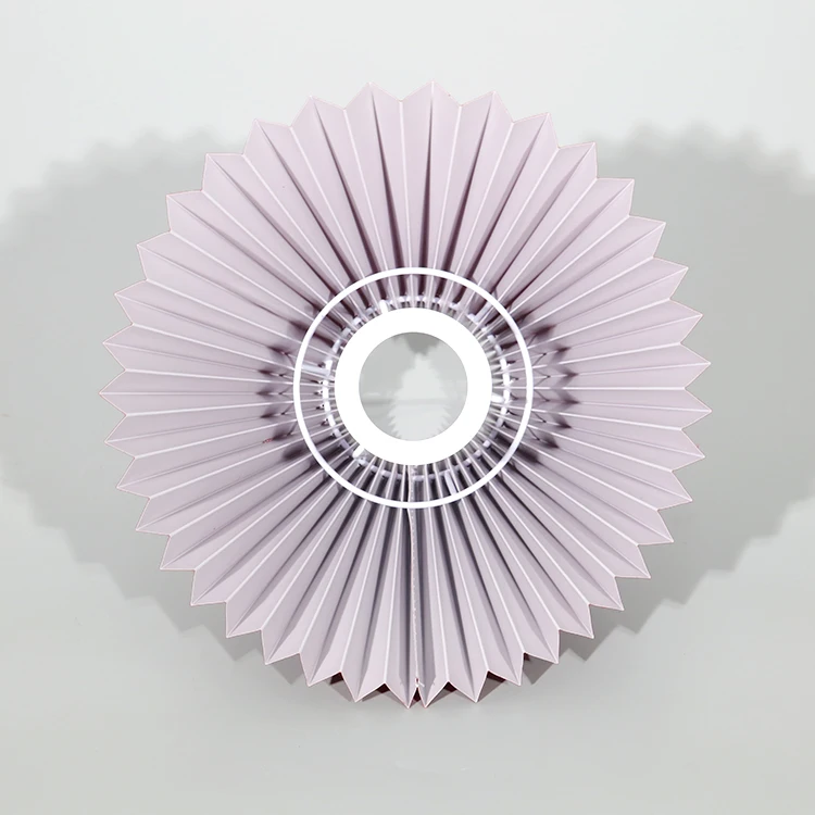 2025 New LED Beside Table Lamp Desk Lamp Modern Design with Reversible Paper Pleated Fabric Lampshade