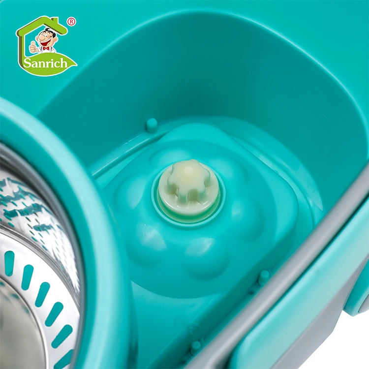 360 magic single bucket and flat mop floor cleaning mop with spin bucket