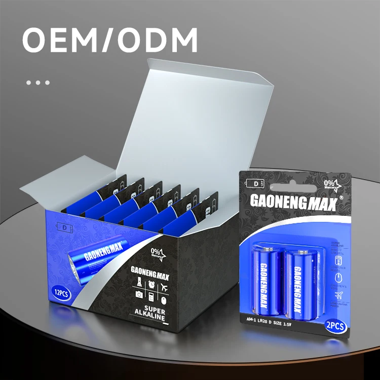 High quality LR20 D size battery 1.5Volt lr20 alkaline battery Alkaline Primary Batteries