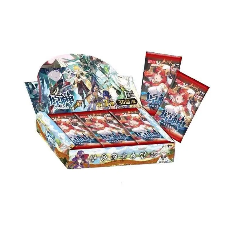 Горячая распродажа Genshin ударная японская аниме TCG игра CCG коллекционные игральные карты для подарка