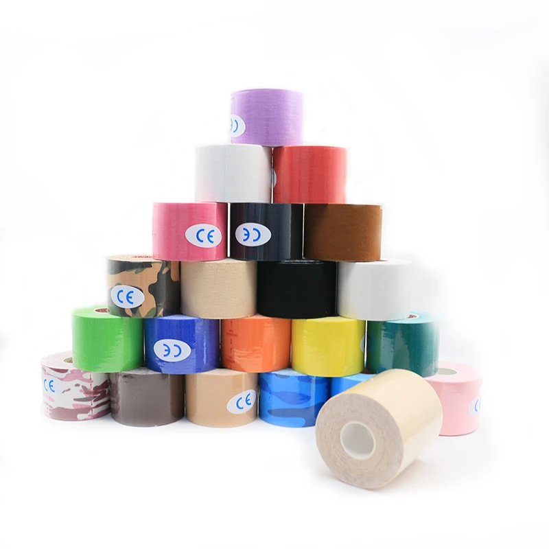 Кинезиологическая лента для физиотерапии спортивных спортсменов эластичная водостойкая без