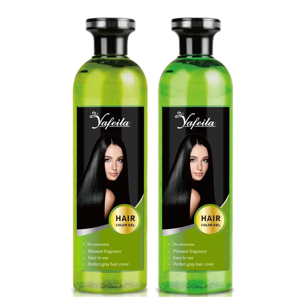 250ml*2 Crystal Black Hair Color Gel Natural Plant Ingredients Ammonia Free Private Label Factory Supplier Dye Hair Gel