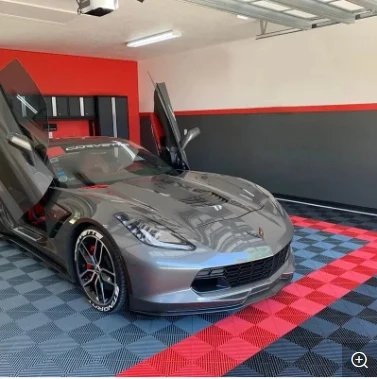 Environmental Removable Interlocking Car Garage Floor Tiles Warehouse PVC Car Park Flooring for Auto Repair Plants