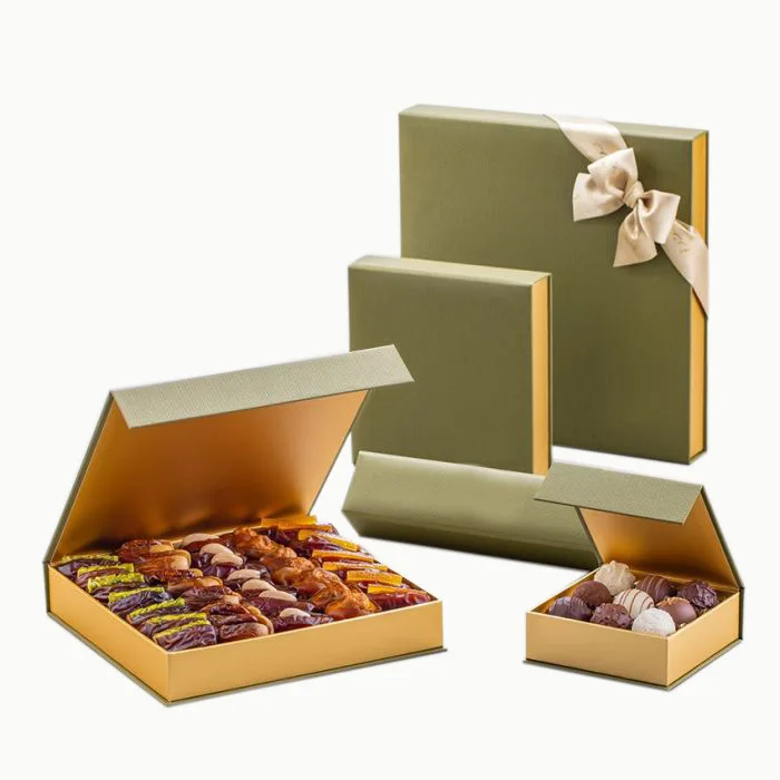 Customized Logo Islamic Muslim Favor Eid Gift Chocolate Bar Paper Box Luxury Cardboard Ramadan Dates Packaging Box