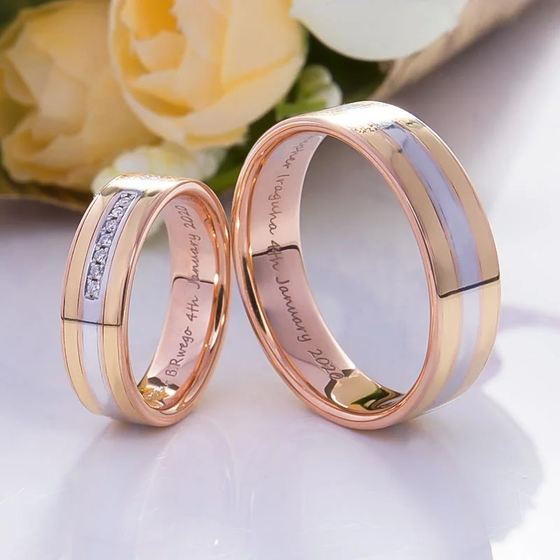 2020 Romantic Weeding ring for couple Wuzhou Redoors jewelry moissanite couple ring  Fashion and special design couple ring