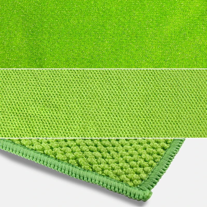 Factory Wholesale custom 40x40 PP Wires Scrubbing Coffee Bean Structure Microfiber Absorbent Dish Kitchen Towel