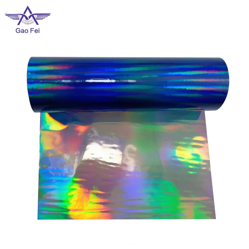 100 lines pillar PET holographic film printable primer thermal lamination rainbow film