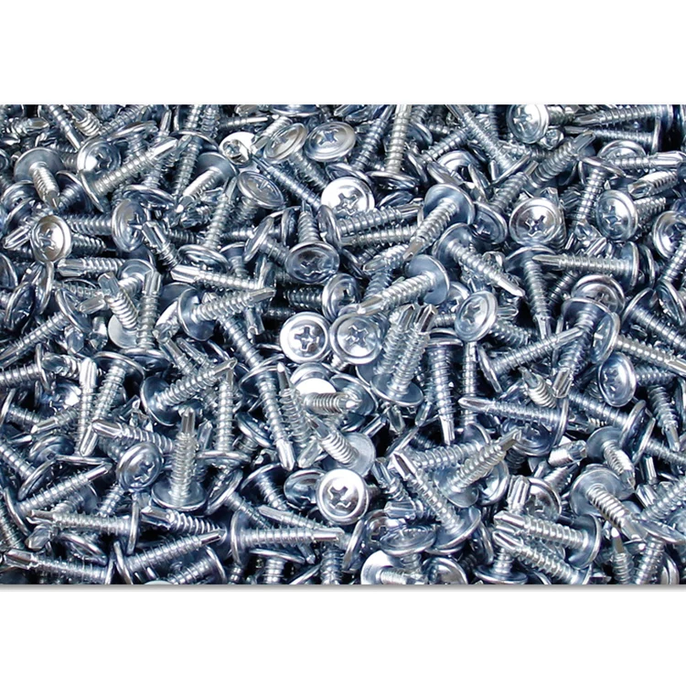 M4.2 M4.8 #8 #10 Zinc Plated Steel Wafer Truss Head Phillips Self Drilling Screw Sheet Metal Tek Screws Driller Roofing Screw
