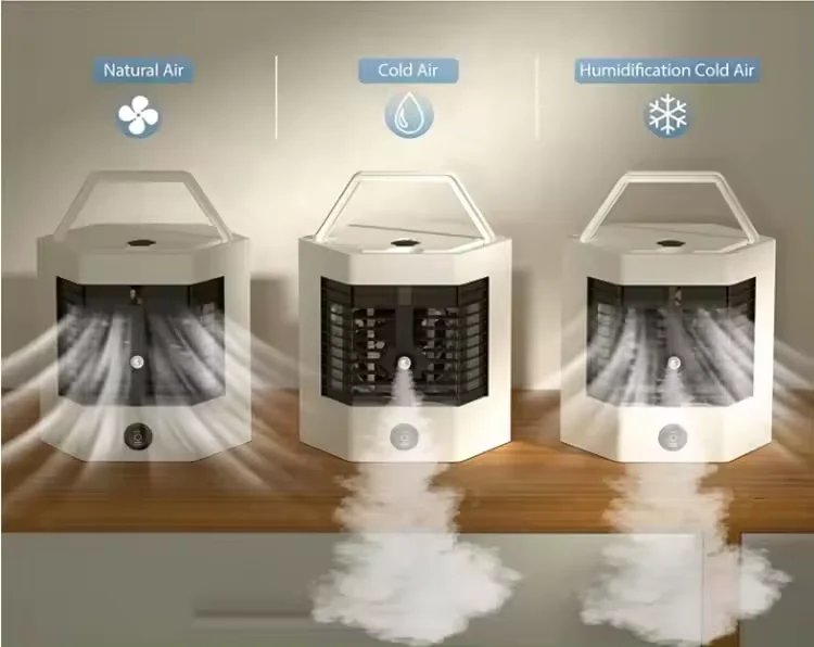 Portable mini humidifier ice cool mist air conditioner standing air coolers
