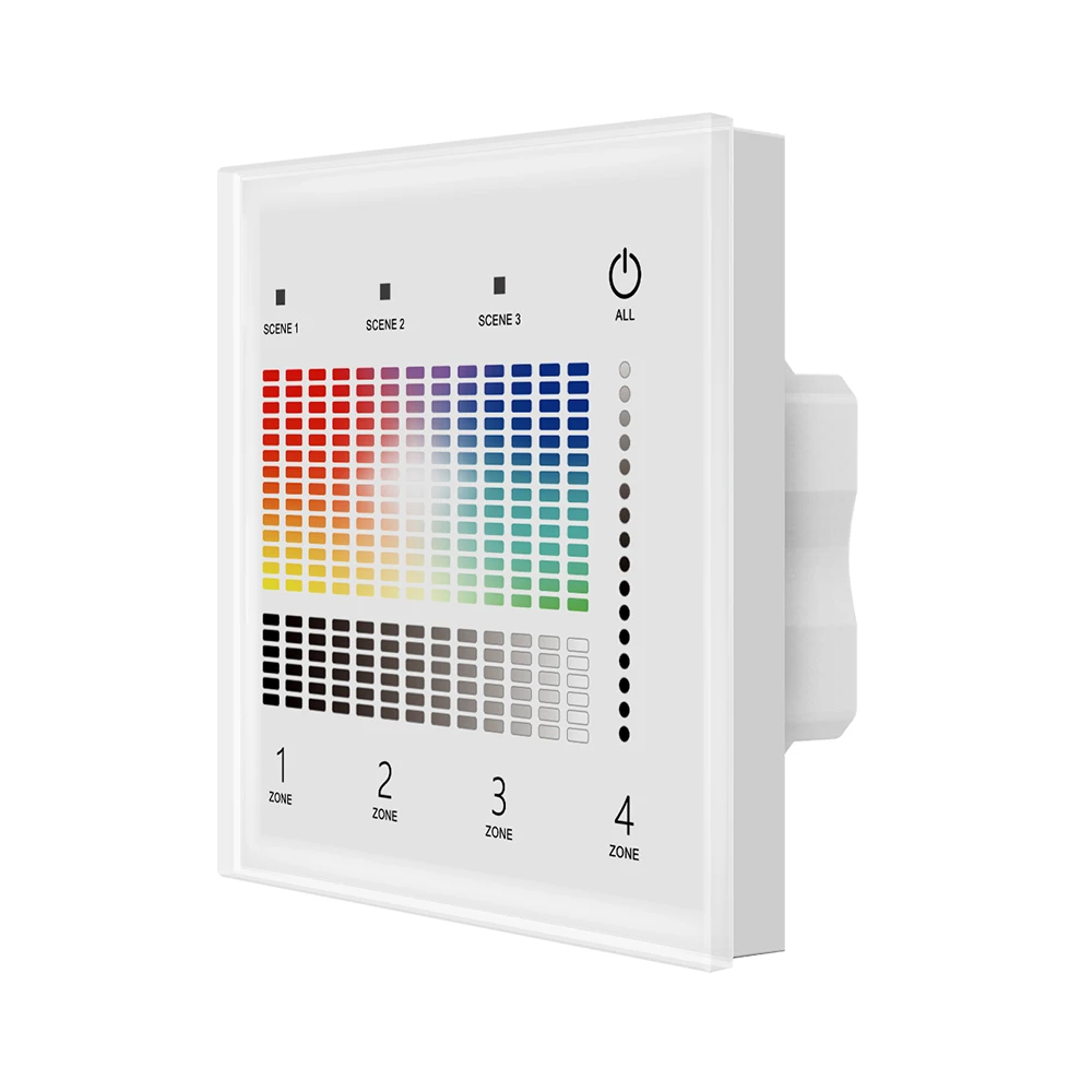 Новый Сертифицированный DALI-2 4-зонный главный контроллер TD2-4S RGBW настенная стеклянная сенсорная панель с питанием от автобуса DALI или 24VDC