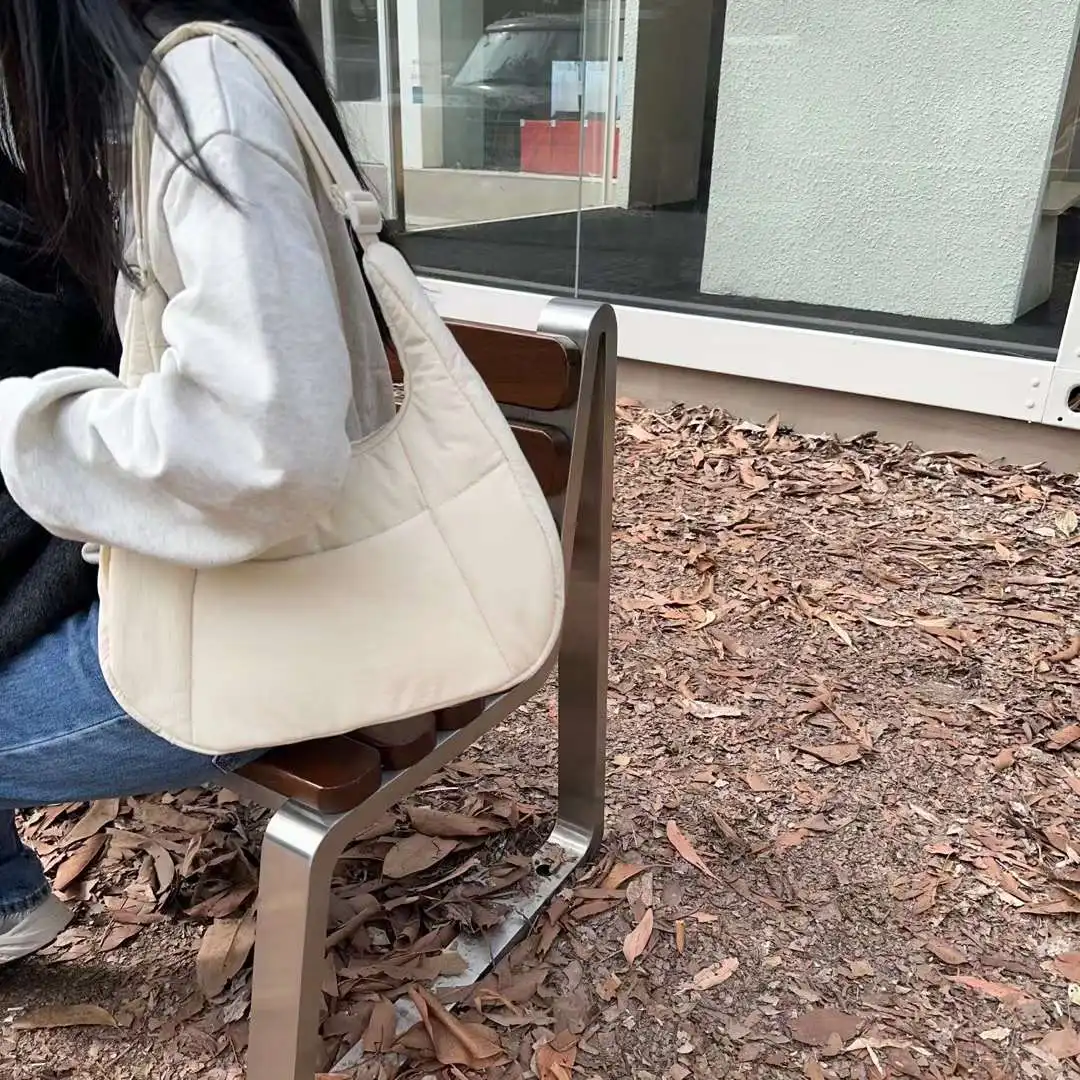 New nylon armpit bag for women simple dumpling handbag niche lightweight shoulder bag with Adjustable Strap