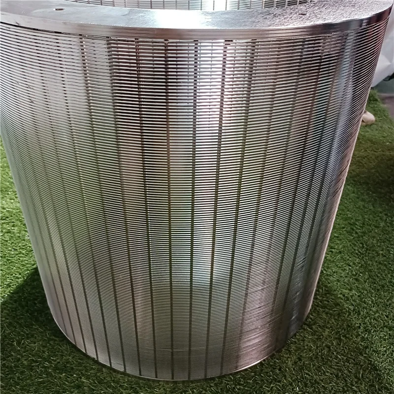 Stainless Steel 304 sludge dewatering wedge wire Trommel screen rotary filter drum