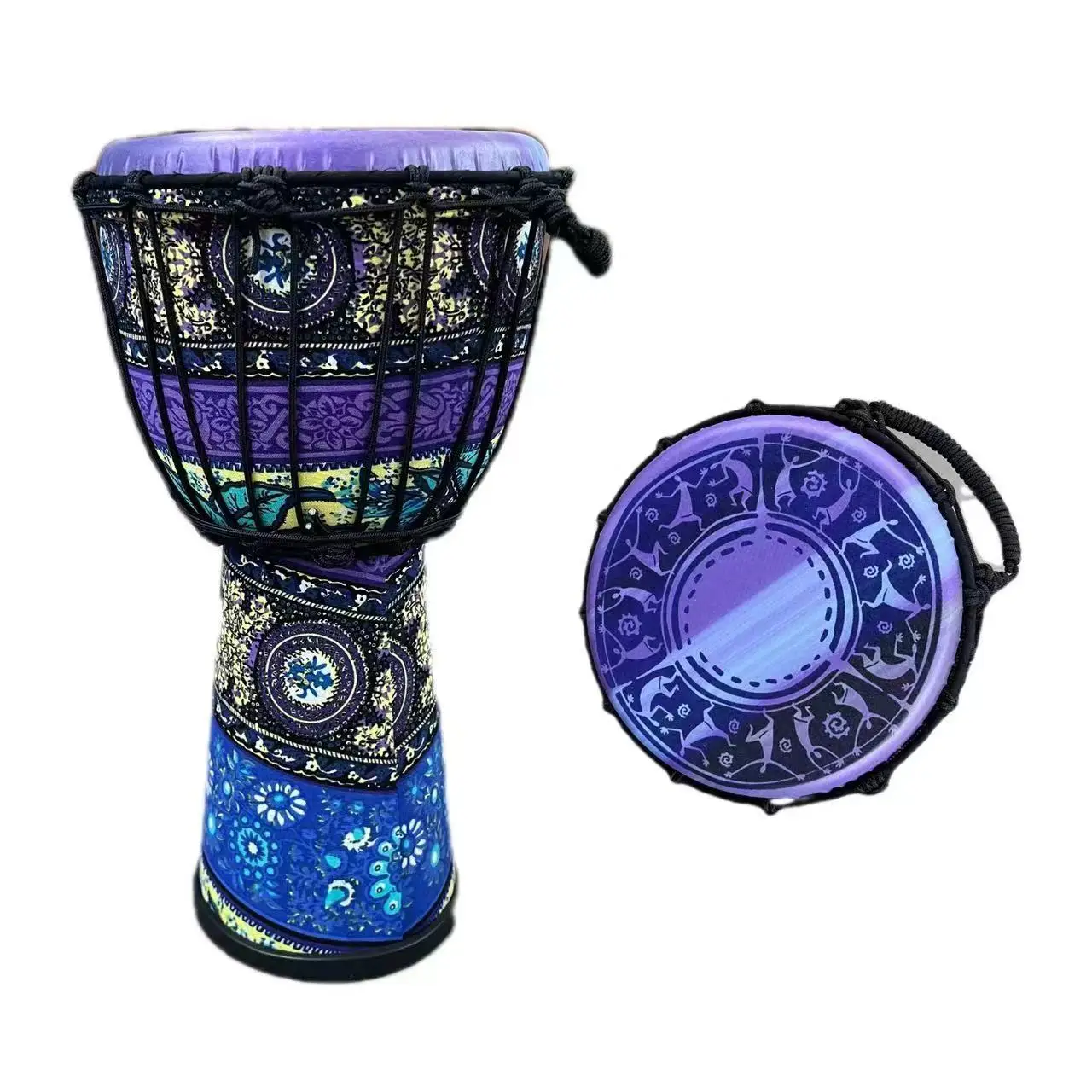 Mini 4pcs Set Rope Conga Drums,Bongo Drums And Djembe Drums