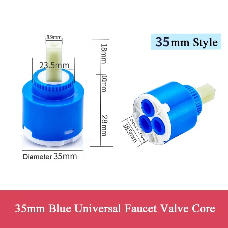  40mm Faucet Ceramic Cartridge Bathroom Kitchen Mixer Low Torque Accessories Rotation Flat