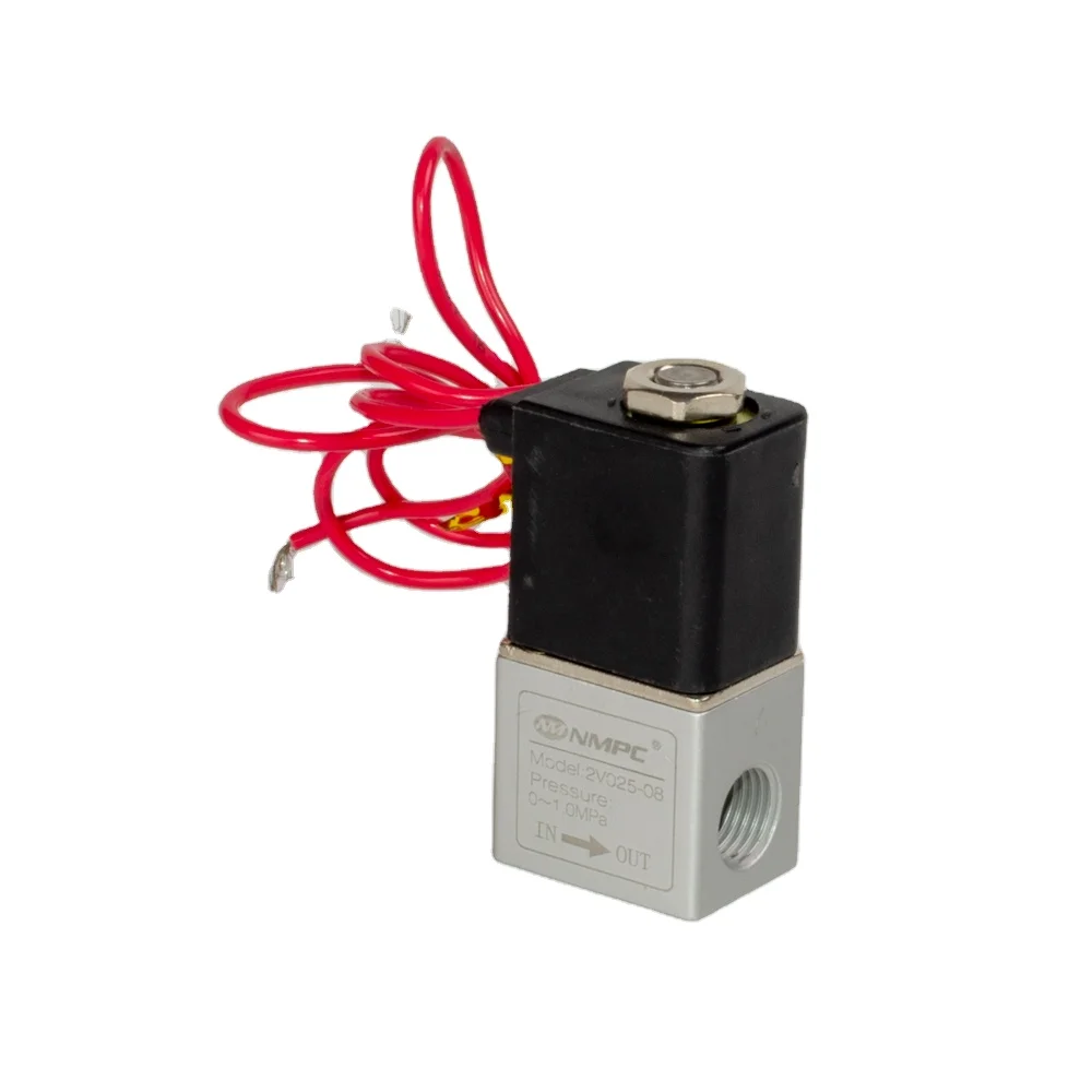 Air Control Valve 2v1.5025-06 2v025-08 12v Volt 24vdc 2 2 Way Air Compressor Pneumatic Direct Acting Electric Solenoid
