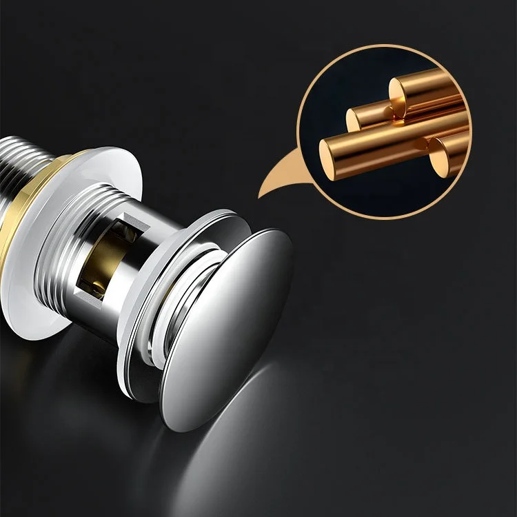 Brass Pop Up Drainer  Bathroom Basin Union Waste