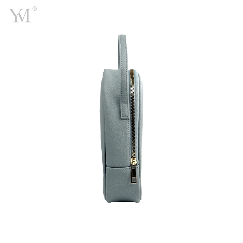 Wash toilet cosmetic bag with leather handle pouch for cosmetics beauty storage case bag