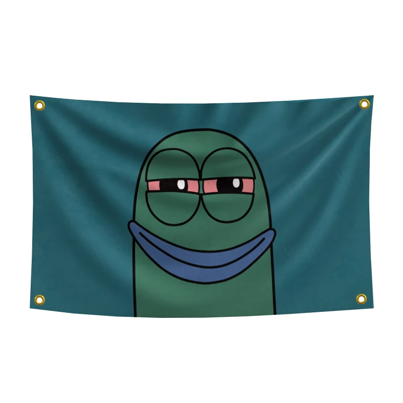 China Production Cartoon Flag 100% Polyester 3x5FT Digital Printing  Custom SpongeBob SquarePants Flags Banners