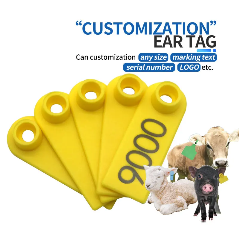 HED-ET102 custom rabbit ear tag earring tags with logo ear cattle tag