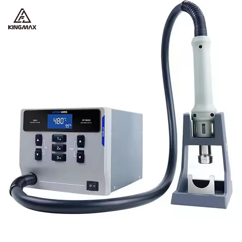 ATTEN Low Noise 1000W ST862D Lead Free Intelligent Hot Air Soldering Station Welding Manipulator Mobile Phone Repair ST-862D