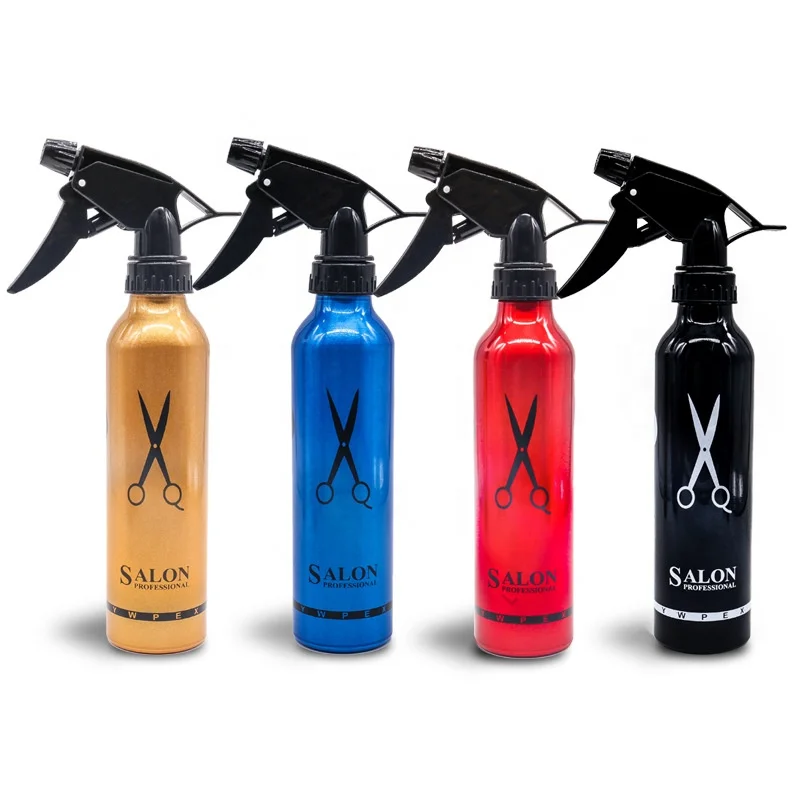 300ml Aluminum Spray Atomiser Trigger Head Bottle Hairdressing Shear comb dryer print Salon Water Barber Styling Sprayer Tool
