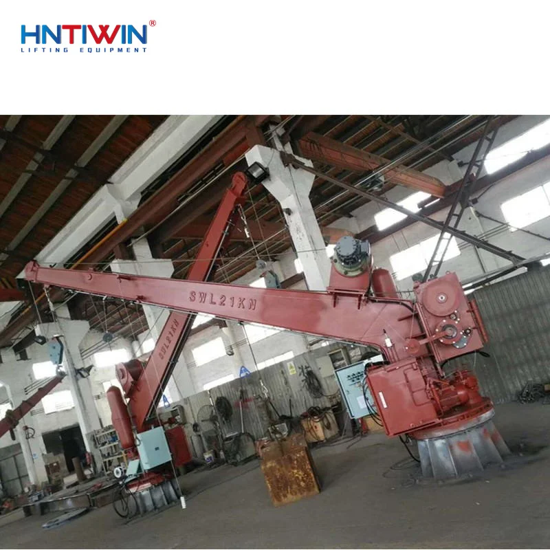 High quality hydraulic fixed boom marine crane lift