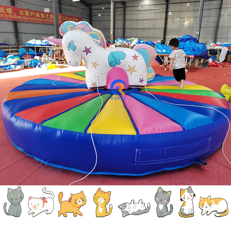 Cheap Unicorn inflatable ride-ons Inflatable Bull Fighting inflatable trampoline bouncer Bouncy Castle Carnival Games