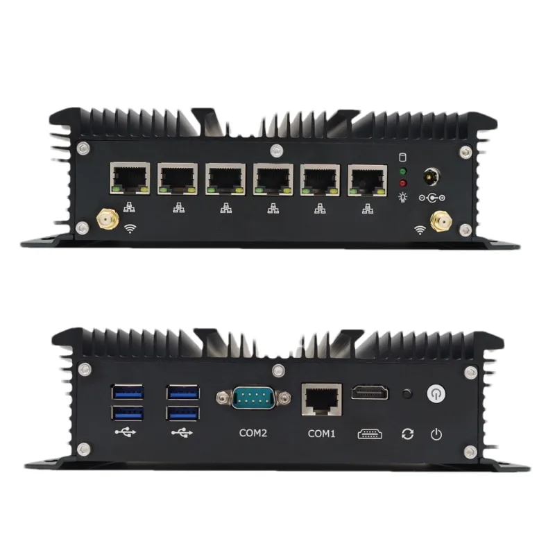 MiniTree Cheap Industrial Mini PC Intel 7th 8th Gen DDR4 32GB RAM 512GB SSD 4xUSB3.0 Dual COM 6Intel 2.5G LAN 3G/4G WiFi slot