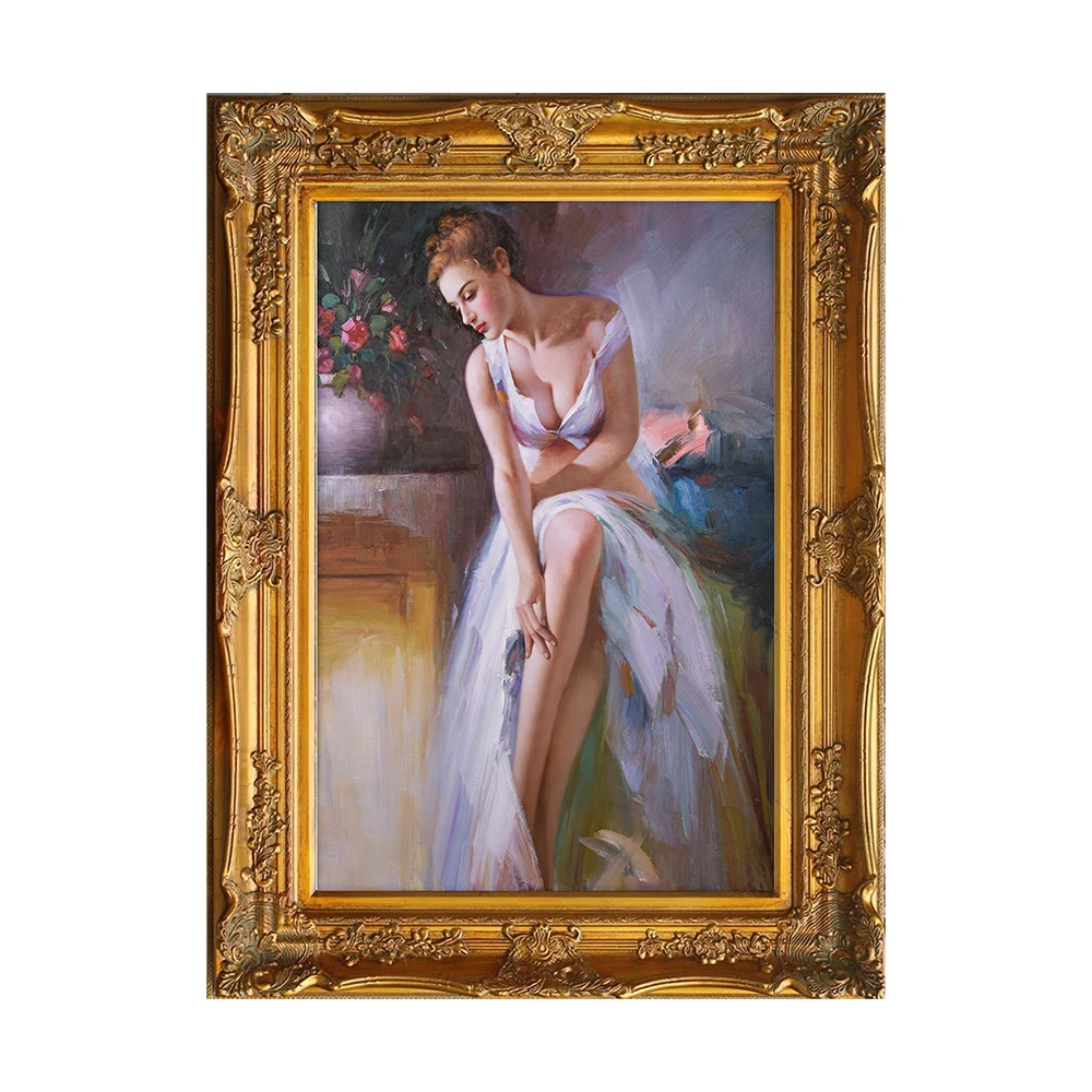 Custom Middle Age European Vintage Style Oil Painting on Canvas