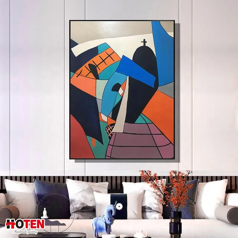 Abstract Oil Painting On Canvas Handmade Mural Modern Wall Art Picture Office Bar Home Large Art