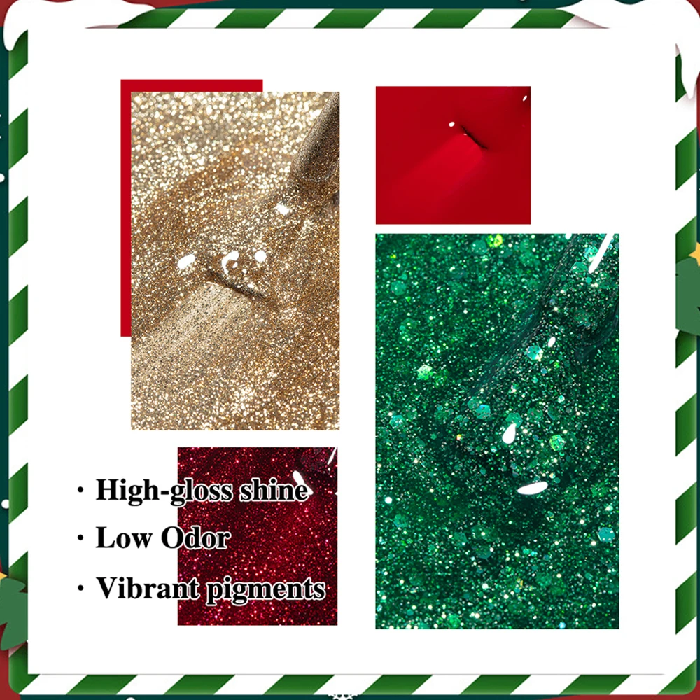 2023 New Style Christmas Gel Polish Set 24 Colors Private Label Beginner List Gel Kits Oem Odm Whole Set Gel Nail Polish Set Box