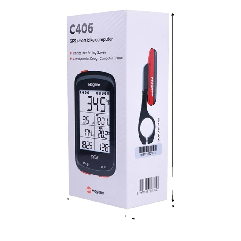 Magene C406 Bicycle Computer With Holder Waterproof GPS Cycling Code Meter Wireless Smart Bicycle Monitor 2.5 Inch LCD Screen
