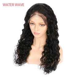 Wholesale Vendor Water Wave 13x4 Virgin Brazilian peruvian Human Hair Wigs HD Lace frontal wig for Black Women