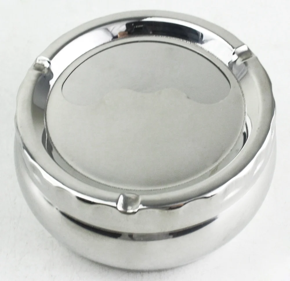 Round spinning stainless steel ashtray smokeless ashtray customised ashtray