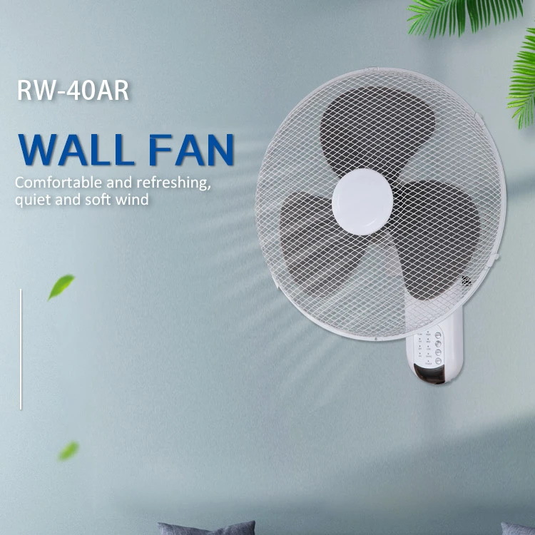 High quality small white electric remote control home ventilador oscillation 16 inch wall mount fans