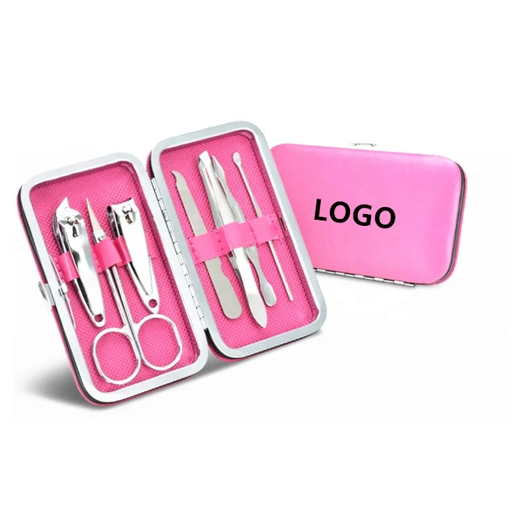 
Hot Selling Promotional Gift 7 Pieces Stainless Steel Nail Care Tools Manicure Pedicure Set 