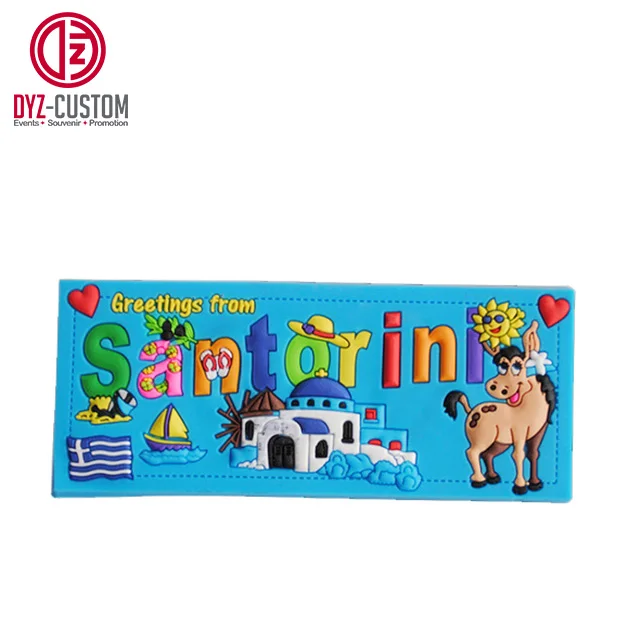 custom greece tourist souvenir fridge magnets soft pvc fridge magnet