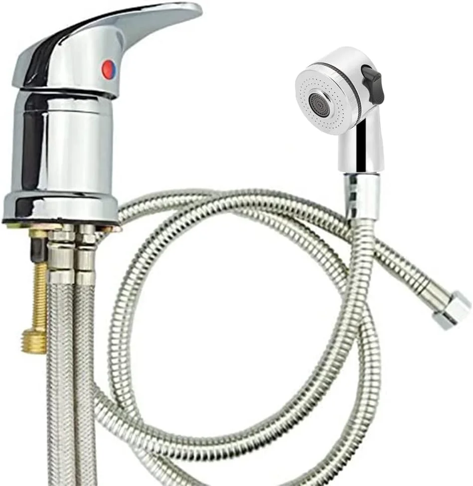 Beauty salon barber shop Thermostatic hot cold water mixer with shampoo hair wash shower head bowl sink basin faucet