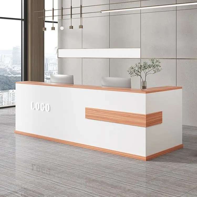 Factory Supply Wooden office furniture office Reception desk hotel counter For office building hotel