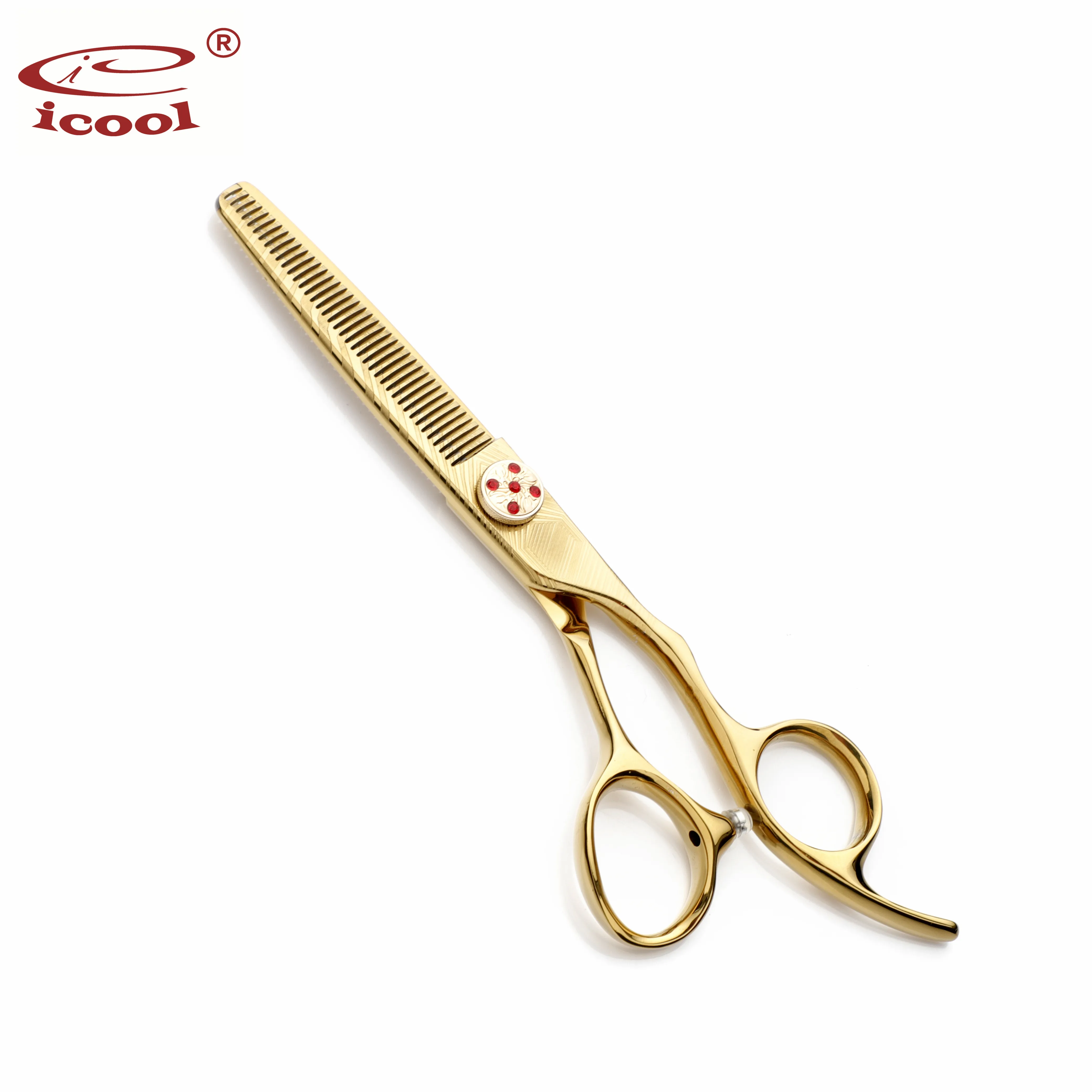 Professional Hair Cutting Scissors Set 6' Rose Gold Carven Scissors Kit