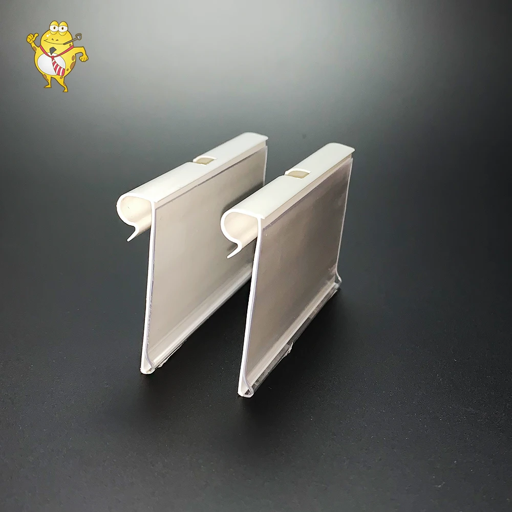 LAO HA MA customized white price display data strip supermarket hanging shelf label holder