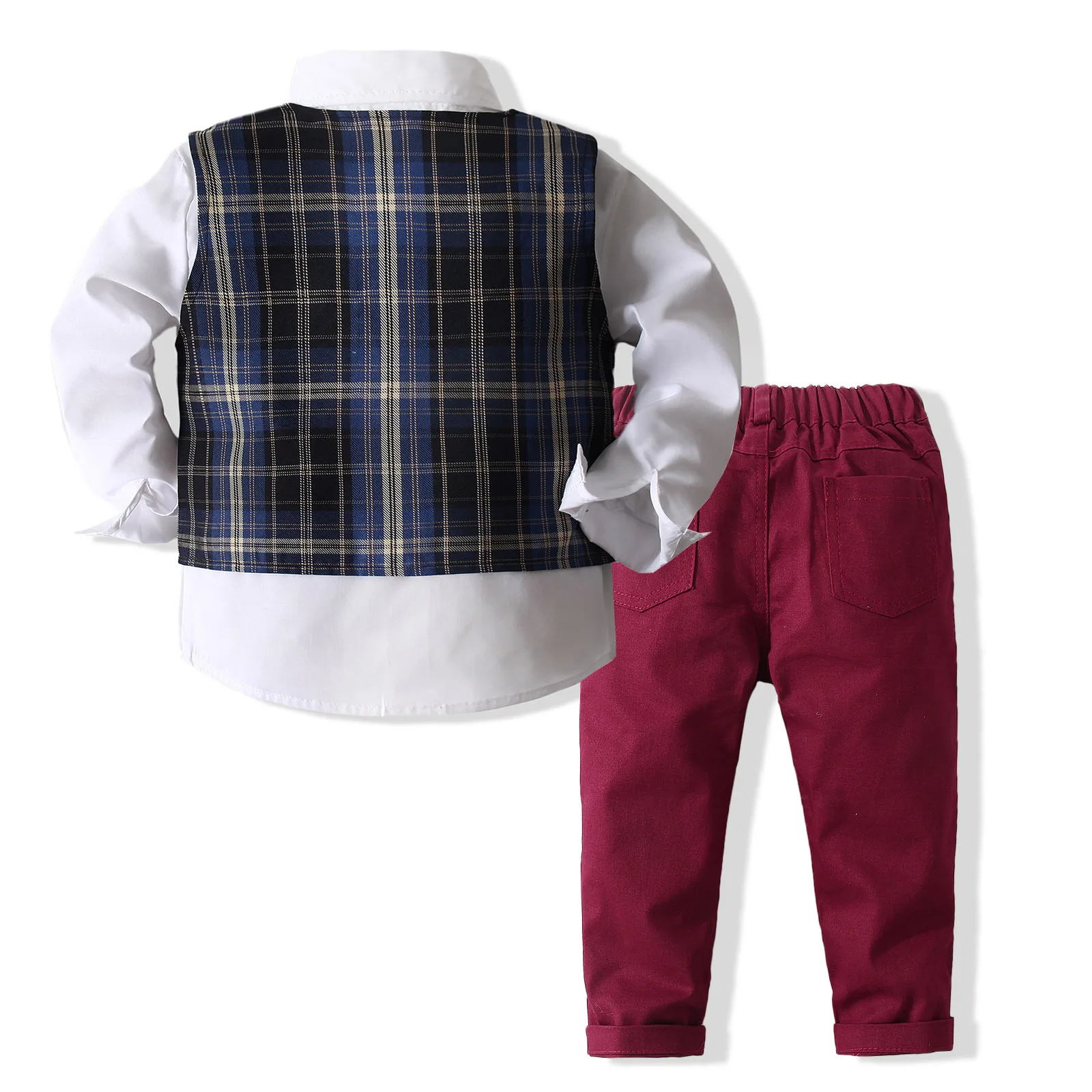 Formal Suits for Baby Boy Costume Cotton Boys Suits Waistcoat Kids Blazers Boys Suits Set Kids Wedding Wear Children Clothing