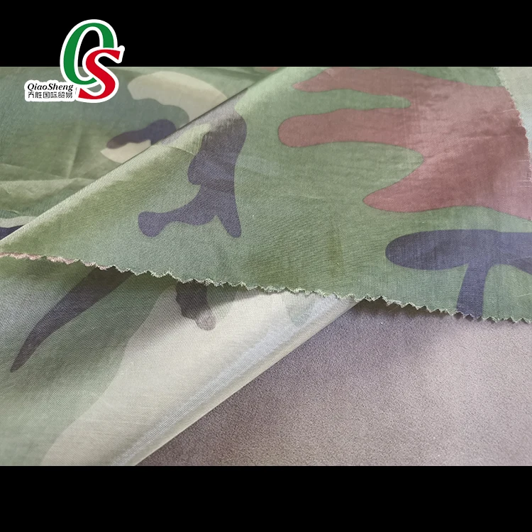 100% polyester 170T taffeta camouflage heat transfer printing fabric for lining of bags coats