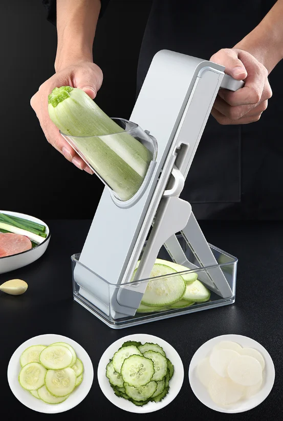 Capped artifact Kitchen hand shake vegetable cutter lever lemon slicer shredder shaved shredders cutting meat machine