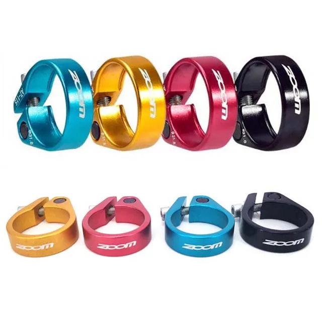 ZOOM Bicycle seat clamp MTB road bike 31.8/35mm alloy locking seatpost clip cycle seat post clamp bike accessories